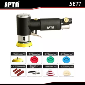 SPTA 1 "/2"/3" 3 мм случайная орбита воздушная шлифовальная машина высокоскоростная шлифовальная полировальная машина с пневматическим приводом мини-пневматический шлифовальный инструмент для полировки автомобиля