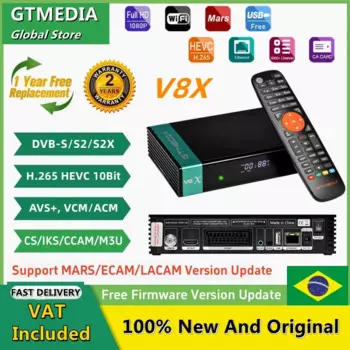 Спутниковый ресивер GTMEDIA V8X DVB-S/S2/S2X H.265 HEVC 10-битный встроенный WIFI, устройство чтения карт CA Поддержка STB LACAM/MARS/ECAM/CCAM/M3U
