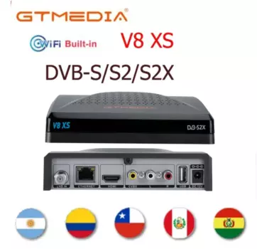 Спутниковый ресивер GTmedia V8X DVB-S/S2/S2X,VCM/ACM/multi-stream 1080P HD встроенный 2,4G WIFI Поддержка BISS auto roll Full PowerVu