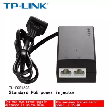 Стандартный источник питания TL-POE160S PoE, 48 В постоянного тока, 100, интеллектуальная идентификация сетевых данных, Plug-and-Play
