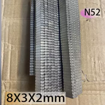 Стандартный прямоугольный Неодимовый суперсильный магнит N52 8x3x2 мм, поисковые магнитные блоки, магниты, мотор для скутера