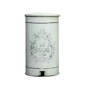 Старая металлическая корзина для мусора