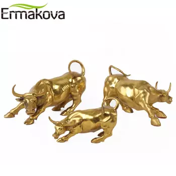 Статуэтка быка Ermakova Золотая медная