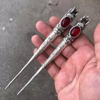 Статуэтка дракона из серебра и меди