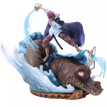 Статуэтка из аниме One Piece с красными хвостовиками ПВХ экшн-фигурка GK Статуя Коллекционная модель игрушки кукла 27 см