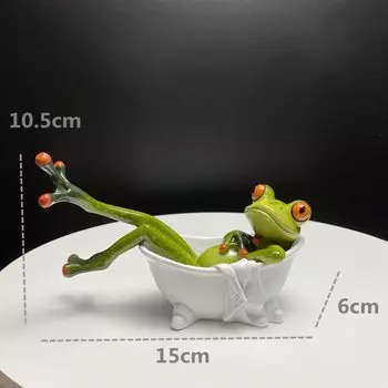 Статуэтка лягушки NORTHEUINS зеленая из смолы