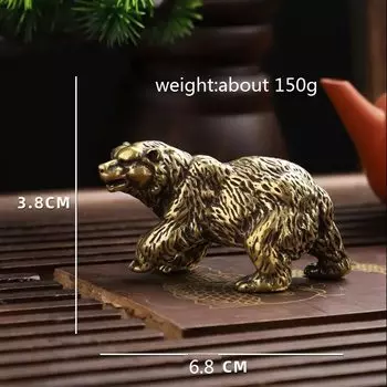 Статуэтка медведь из меди