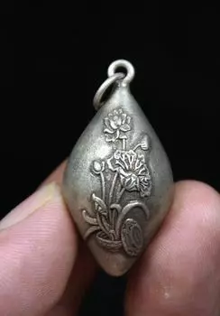 Статуэтка серебряного лотоса Miao 4 см