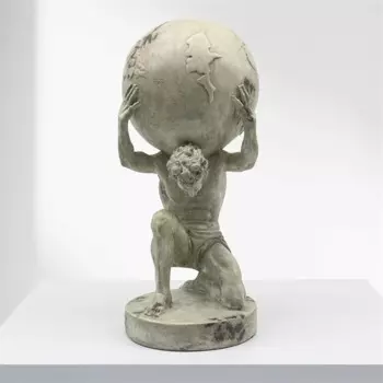 Статуэтка титана, статуэтка для гостиной, украшение для дома, греческий бог, Древний стол, скульптура, фигурка, подарок, греческий Титан, божество