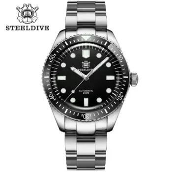 STEELDIVE SD1965 Полностью автоматические механические наручные часы NH35 Механизм Светящийся 200M Водонепроницаемые часы для дайвинга