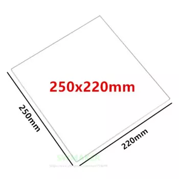 Стеклянная пластина для 3D принтера, 250x220x4 мм