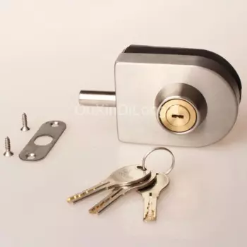 Стеклянный дверной замок из нержавеющей стали GF891, Безрамная замка с сердечником из чистой меди, для стеклянных дверей 10-12 мм, 1 шт.