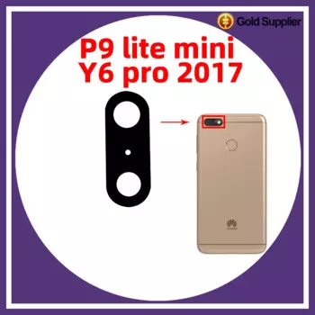 Стеклянный объектив задней камеры для Huawei Y6 pro 2017 или p9 lite, стеклянный объектив для мини-камеры, стекло с наклейкой, замена, ремонт