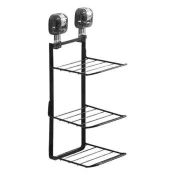 Стеллаж для хранения на присоске, кухонная полка для хранения на присоске, металлический органайзер, полка без сверления, органайзер для душа в ванной комнате