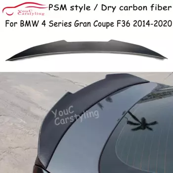Стильный сухой задний спойлер F36 PSM из углеродного волокна для багажника BMW 4 серии F36 4-door Gran Coupe 418i 420i 428i 430i 2014-2020