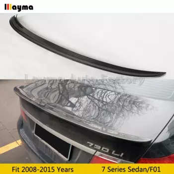 Стильный задний спойлер из углеродного волокна переменного тока для багажника BMW 7 серии F01 730i 740i 750i M760i 2008 - 2013 года, автомобильный спойлер, крыло