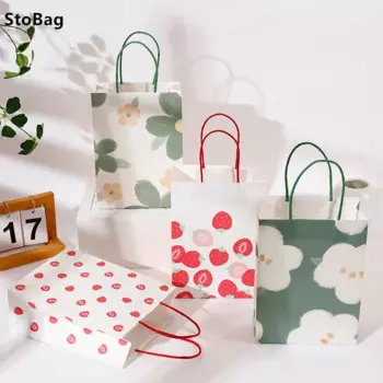 StoBag пакеты из крафт-бумаги с цветами