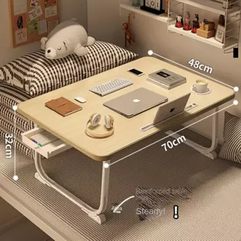 Стол компьютерный складной для кровати, маленький простой стол для дома, студенческого кабинета, общежития, письменный стол