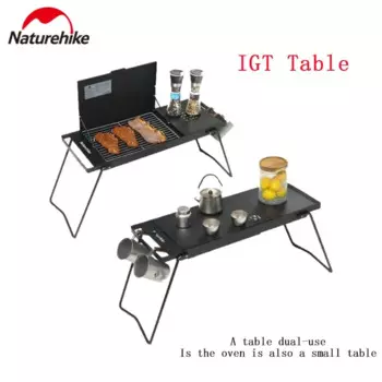 Стол Naturehike IGT для кемпинга, легкий складной многофункциональный с грилем, 2-скоростная Регулируемая Настольная горелка, мини-стол для барбекю