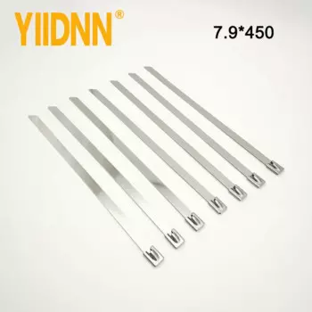 Стяжка для кабеля из нержавеющей стали, ширина 100 мм, Длина 7,9 мм, 0,25 шт., 5/16 дюймов (450 мм)