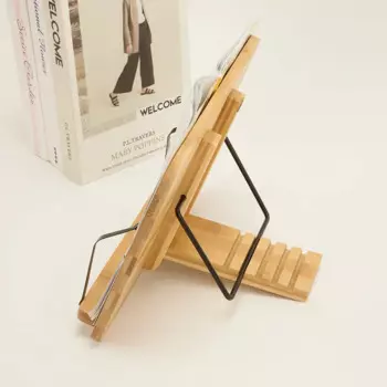 Студенческая сканирующая деревянная книжная полка для ноутбука, доска для письма, компьютерное чтение, твердая настольная стойка, складной кронштейн