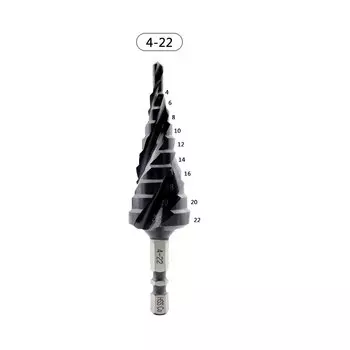 Ступенчатое сверло Conboom M35 HSS-Co 3 флейты 1/4", 4-12 мм
