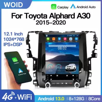 Stwei Android13 автомобильный радиоприемник с экраном Tesla мультимедийный плеер для Toyota Alphard A30 2015-2020 Carplay автонавигация GPS DSP