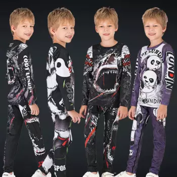 Сублимационный цифровой принт Защита от УФ-лучей Rashguard Jiu футболка с надписью Jitsu тренировочные шорты для спортзала для борьбы Bjj детские спортивные костюмы для мальчиков