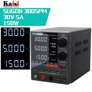 SUGON 3005PM Регулируемый источник питания постоянного тока 30В 5А 4-значный цифровой лабораторный стенд стабилизированный источник питания Регулятор напряжения Переключатель