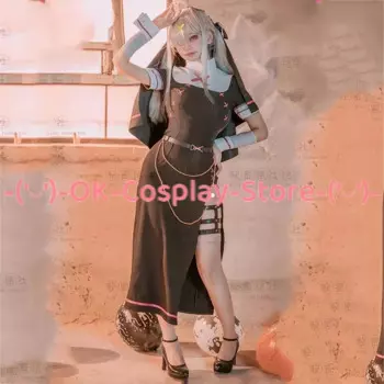 Sukoya Kana Косплей Костюм Vtuber Косплей Платье Сестры Черный Костюм С Вуалью Хэллоуин Униформа Аниме Одежда На Заказ