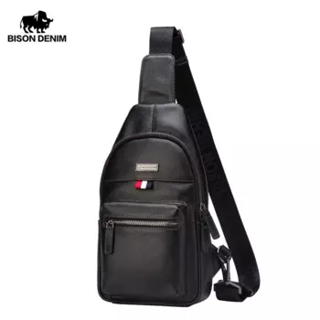 Сумка-мессенджер BISON DENIM N2666 Мужская, из натуральной кожи