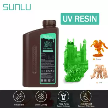 SUNLU1kg жидкая Фотополимерная Смола 405 нм УФ-смола для LCD 3D принтера материал высокого качества Быстрая доставка