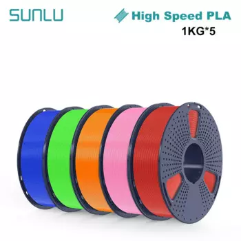 SUNLU 5 кг высокоскоростная нить для 3D-принтера PLA 1 кг 1,75 мм ± 0,02 мм нить для быстрого 3D-принтера с высоким расходом, предназначенная для быстрой печати
