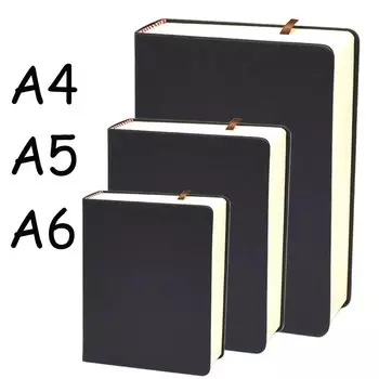 Супер толстый блокнот A4, A5, A6, черный, красный, синий, коричневый, искусственная кожа