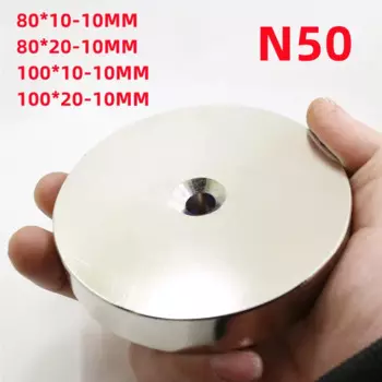 Супермощный неодимовый магнит, 80x10/20 мм, 100x10/20 мм, N50, постоянный, NdFeB, для рыбалки, гигантские спасательные магниты 80*10 80*20 100*10*20