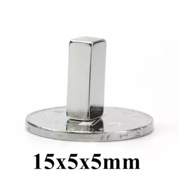 Супермощный редкоземельный блок, неодимовый магнит NdFeB N35 N35, 10-200 шт., 15x5x5 мм