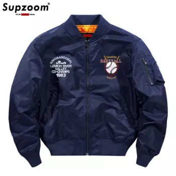 Supzoom 2021 Новое поступление топ модный принт ВВС Ma1 пилот ребристые рукава брендовая одежда Бомбер куртка мужская бейсбольная куртка