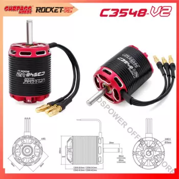 Surpass Hobby C3548 V2 Бесщеточный двигатель 2-5S 60A ESC Контроллер скорости для радиоуправляемого самолета Мультикоптер с неподвижным крылом Самолет Дрон