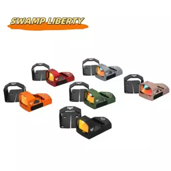 Swampfox Liberty Compact RMR Reflex Red Dot Изготовлен из многослойного объектива из алюминиевого сплава 6063, материал с ЧПУ для Glock