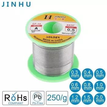 Сварочная проволока JINHU олово-свинец 0,3/0,4/0,5/0,6/0,8/1,0/1,2/1,5 мм 250 гр