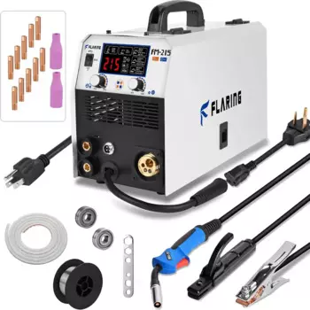 Сварочный аппарат 215Amp, сварочный аппарат MIG, 120 В, 240 в, двойное напряжение, 6 в 1, газовый MIG, безгазовый, флюсовый сердечник MIG Stick Lift TIG, точечная Сварка