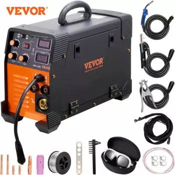 Сварочный аппарат 3 в 1 VEVOR MIG Welder 250/160/200 A, сварочный аппарат TIG Arc, IGBT DC инвертор, цифровой дисплей, комбинированная работа