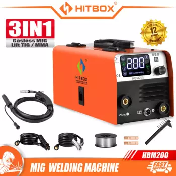 Сварочный аппарат HITBOX Lift TIG MMA, сварочный аппарат 3 в 1 HBM200 MIG, безгазовый сварочный инвертор, сварочные аппараты 110 В/220 В, сварочная машина
