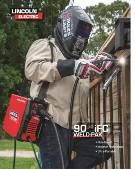 Сварочный аппарат Lincoln Electric 90i FC сварочный аппарат с флюсовой сердцевиной и проволочной подачей, 120 в сварочный аппарат, портативный с плечевым ремнем