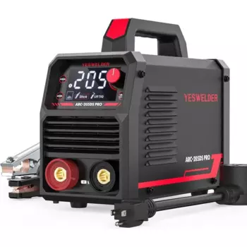 Сварочный аппарат YESWELDER Stick, 205Amp, большой яркий дисплей, Цифровой инвертор, сварочный аппарат IGBT, 110 В/220 В, двойное напряжение, Горячий старт, портативный