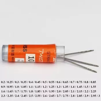 Сверла из быстрорежущей стали HSS 0.2-3 мм
