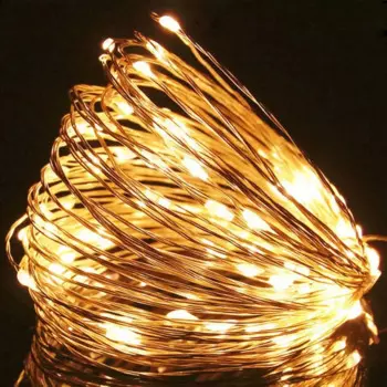 Светодиодная гирлянда LED, медный провод, 2 метра