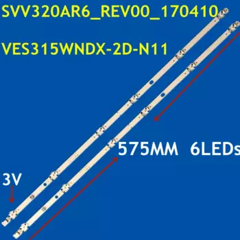 Светодиодная лента 10 шт для svv320ar6 _ rev00 _ 170410 VES315WNDX-2D-N11 32 "DLED32287HDCNTDFVPZ VESTEL 32HD5510 32HL530 32SCH5630 32FX420H