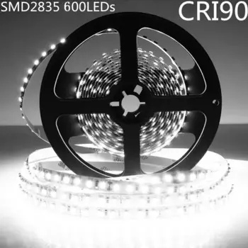 Светодиодная лента 2835 SMD, 600, 12 в пост. Тока, 5 м, 6000 светодиодный