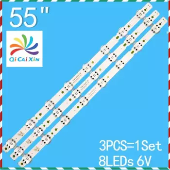 Светодиодная лента 3PCS59 8 мм для LG 55UK6200PCA 55UK6360PSF 55UK6360 SSC _ TRIDENT _ 55UK63 _ S SVL550AS48AT5 55UK6470 55UM6910PUC